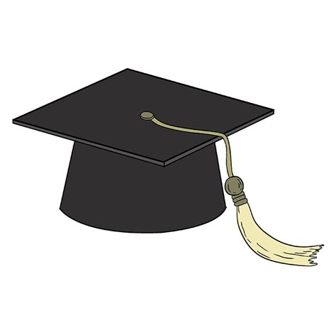 How to Draw Graduation Cap Step 10 Graduation Cap Drawing, Easy ...