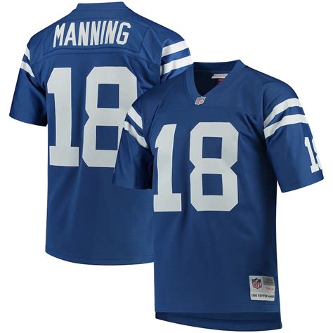 Mitchell & Ness Peyton Manning Indianapolis Colts Royal Retired Player Replica Jersey