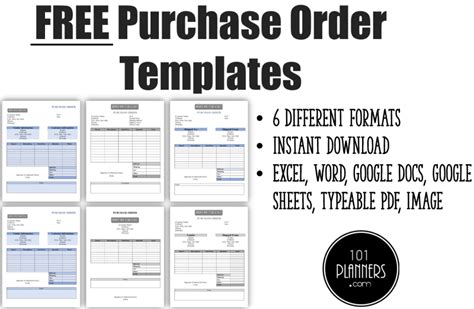 Purchase Order Template Excel Editable Printable Etsy - vrogue.co