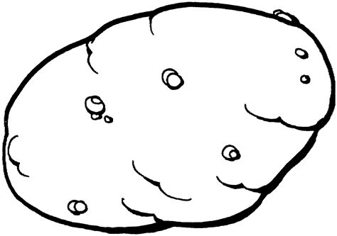 clipart potato black and white - Clip Art Library