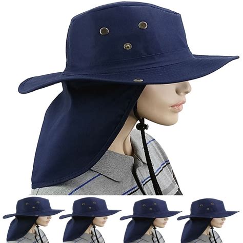 24 Pieces Quick Dry Camping Neck Flap Navy Blue Boonie Hat - Cowboy & Boonie Hat - at ...