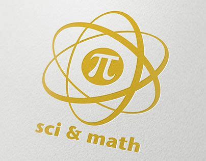 the science and math logo is shown on a white paper with gold foil ...