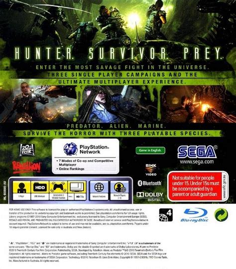 Aliens vs. Predator for PlayStation 3 - Sales, Wiki, Release Dates, Review, Cheats, Walkthrough