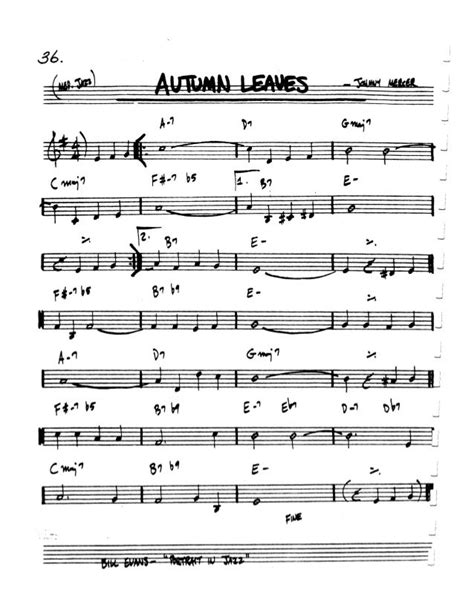 Autumn Leaves - jazz standard