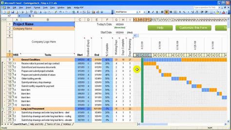 Free Construction Schedule Template Of Construction Schedule Template ...