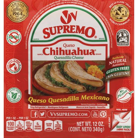 V & V Supremo Cheese, Quesadilla, Queso | Shop | Superlo Foods