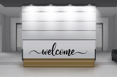 Welcome Sign Office Front Door Wall Decal Living Room Wall | Etsy