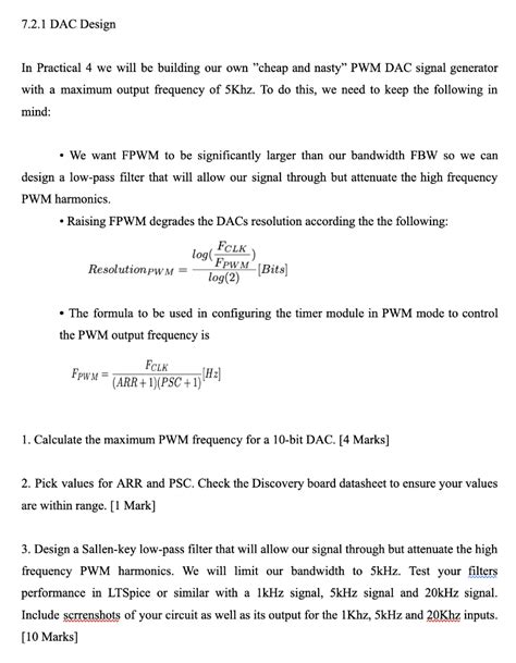 7.2.1 DAC Design In Practical 4 we will be building | Chegg.com