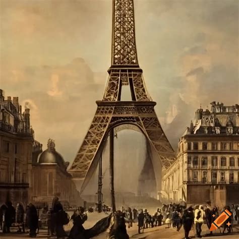 Vintage picture of paris in the 1800s on Craiyon