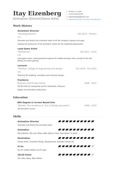 Resume Format 3D Animator , #animator #format #resume #ResumeFormat | Resume format, Resume ...
