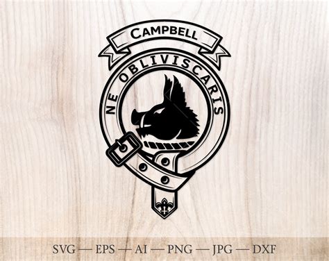 Campbell Crest Badge SVG Scottish Clan Svg Family Crest Svg. - Etsy