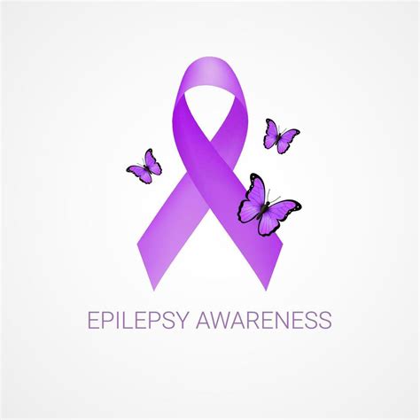 Epilepsy awareness. Purple ribbon and butterflies. Vector 28294398 Vector Art at Vecteezy