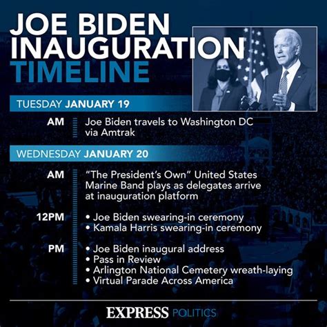 Joe Biden inauguration timeline: What will happen on Inauguration Day ...