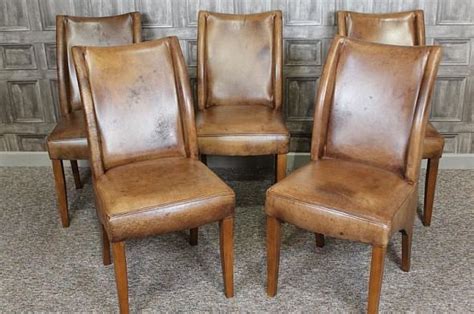 Tan leather dining chair - classic design in beautiful buffalo leather