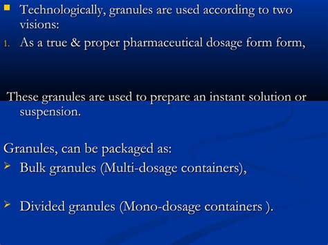 Pharmaceutical granules