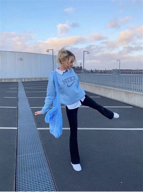 aesthetic blue minimalist fit | Cute casual outfits, Cute outfits, Retro outfits