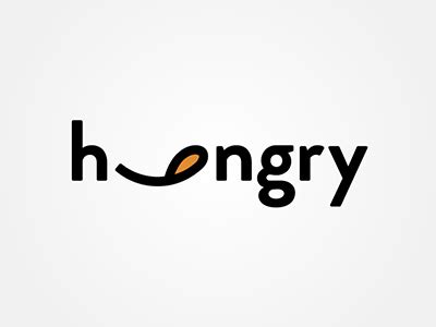 hungry | Food logo design, Typographic logo design, Restaurant logo design