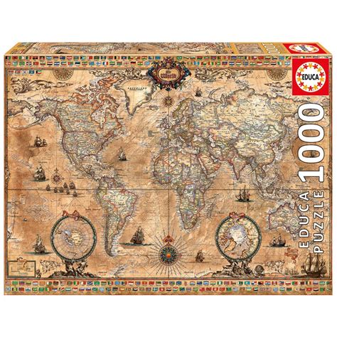 World Map Puzzle of 1000 pieces