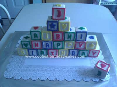 Coolest ABC Block Birthday Cake