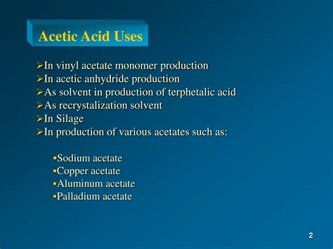 PPT - Acetic Acid Separation Methods PowerPoint Presentation, free download - ID:1518905