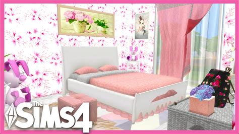 The Sims 4 | Room Build | Bedroom Pink | Cc Links - YouTube
