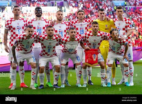 Croatia team group during the Qatar 2022 World Cup match, group F, date ...