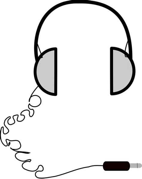 Free Headphones Clipart Black And White, Download Free Headphones Clipart Black And White png ...