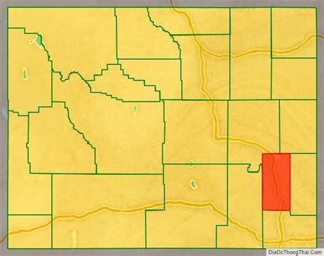 Map of Platte County, Wyoming - Địa Ốc Thông Thái