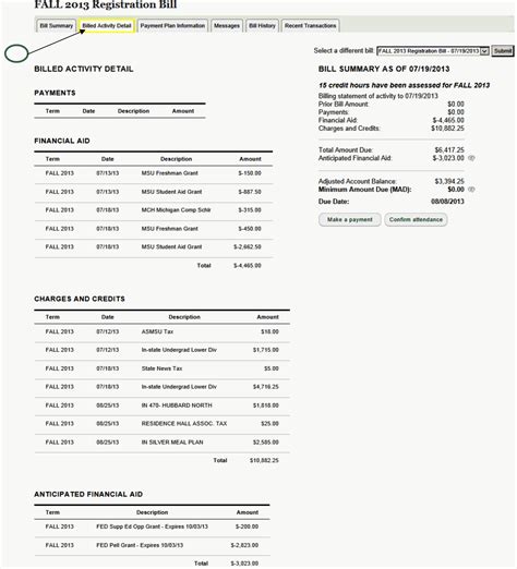 Sample Billing Statement Free Download