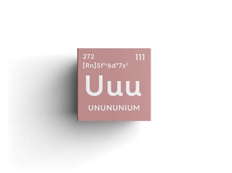 Unununium Transition Metals Chemical Element Of Mendeleevs Periodic Table Stock Photo - Download ...