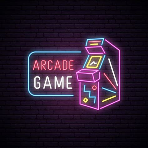 Neon Sign Of Arcade Game Machine. | Neon signs, Arcade game machines ...