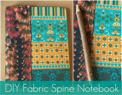 five sixteenths blog: Make it Monday // DIY Fabric Spine Notebook