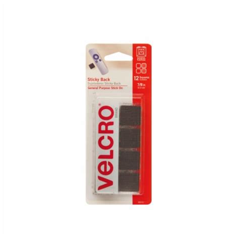 VELCRO® Brand Black Sticky Back Squares, 12 pk - Kroger