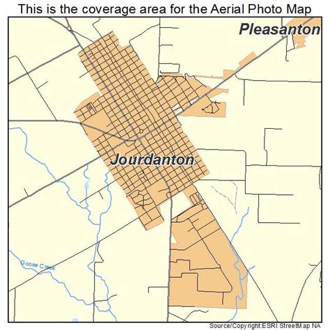 Aerial Photography Map of Jourdanton, TX Texas