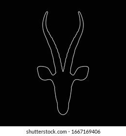 Antelope Silhouette Isolated Antelope Head Wild Stock Vector (Royalty Free) 1667169406 ...