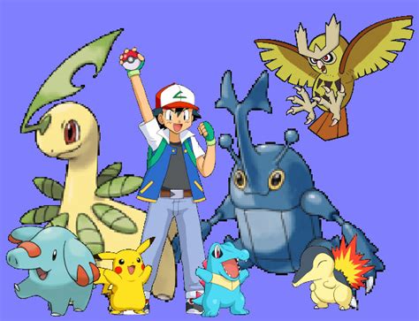 Ash's Pokemon From Johto by grantgman on DeviantArt