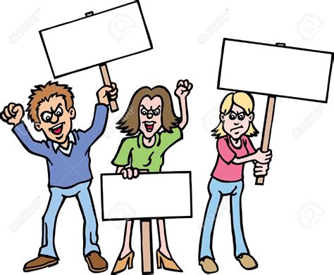 Protesters clipart - Clipground