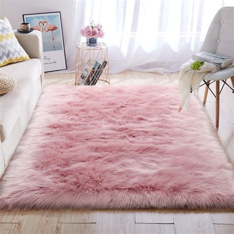 Large Soft Faux Sheepskin Fur Area Rugs Large Shaggy Fluffy Plush Rug Floor Carpet Mat for ...