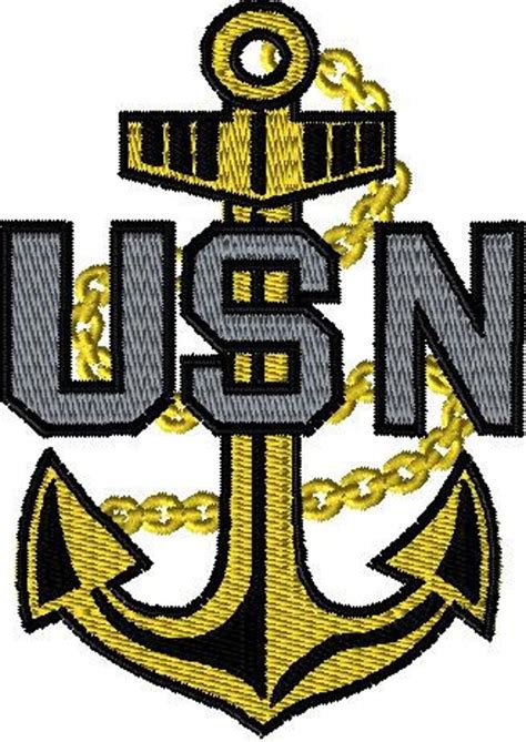 US Navy Anchor Includes 4 Sizes Machine Embroidery Design | Etsy