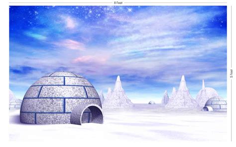 Fabric Backdrop - North Pole Igloo