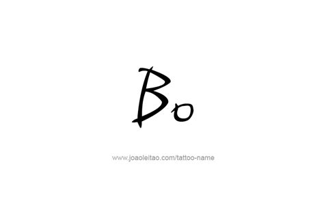 Bo Name Tattoo Designs