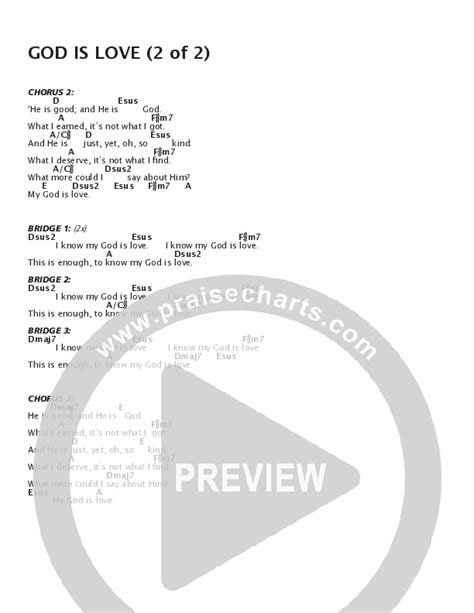 God Is Love Chords PDF (Centricity Worship / Katy Nichole) - PraiseCharts