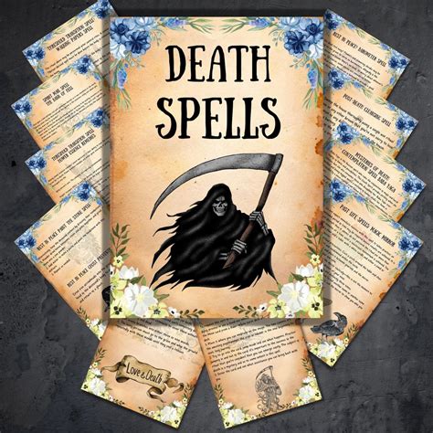 Death Spells Bundle Book of Spell Pages Witchcraft Wicca - Etsy