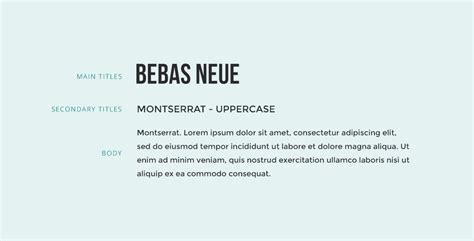 Bebas Neue font combination with Montserrat font. | Font pairing, Montserrat font, Font combinations