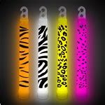 6" Animal Print Glow Sticks - 25 Pack