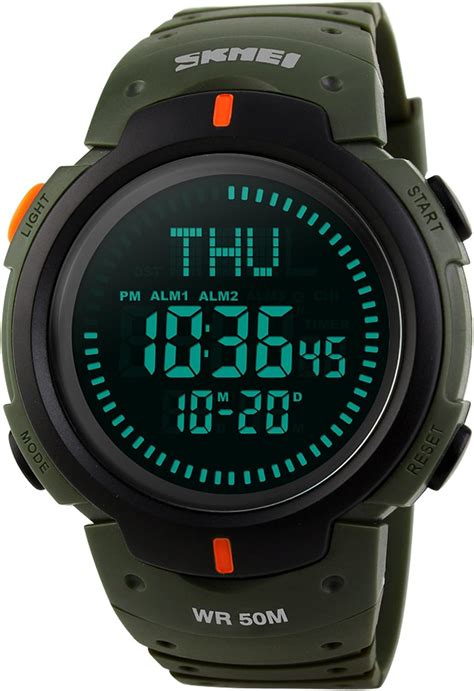 Mens Compass Military Sports Casual Chronograph Waterproof Digital ...