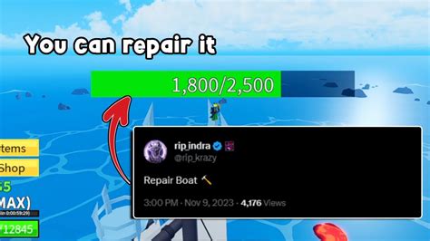 You can REPAIR BOATS in the next update of Blox Fruits! 🔨 - YouTube