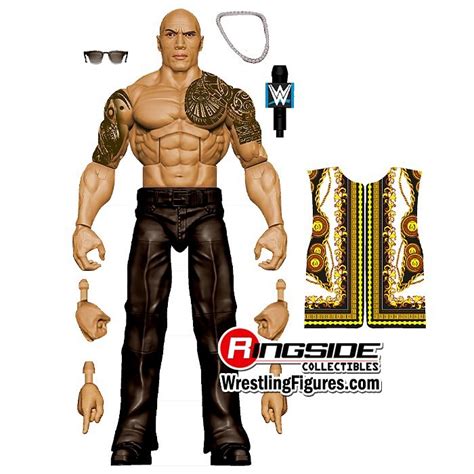 2025 WWE Mattel Elite Collection Series 115 The Rock – Wrestling Figure ...