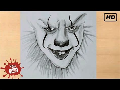 PENCIL DRAWING OF PENNYWISE THE CLOWN (IT [2017] Movie) | Narrated Easy ...