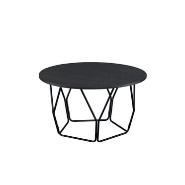 Steve Silver Co. Roland Round Metal Base Coffee Table with White Stone Top - Walmart.com